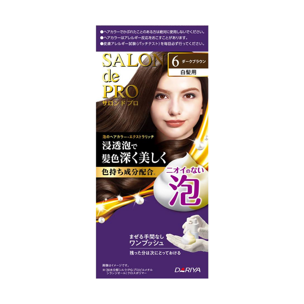 Dariya -Dariya Salo De Pro Foam Hair Color Extra Rich | #6 Dark Brown - Hair Dye - Everyday eMall