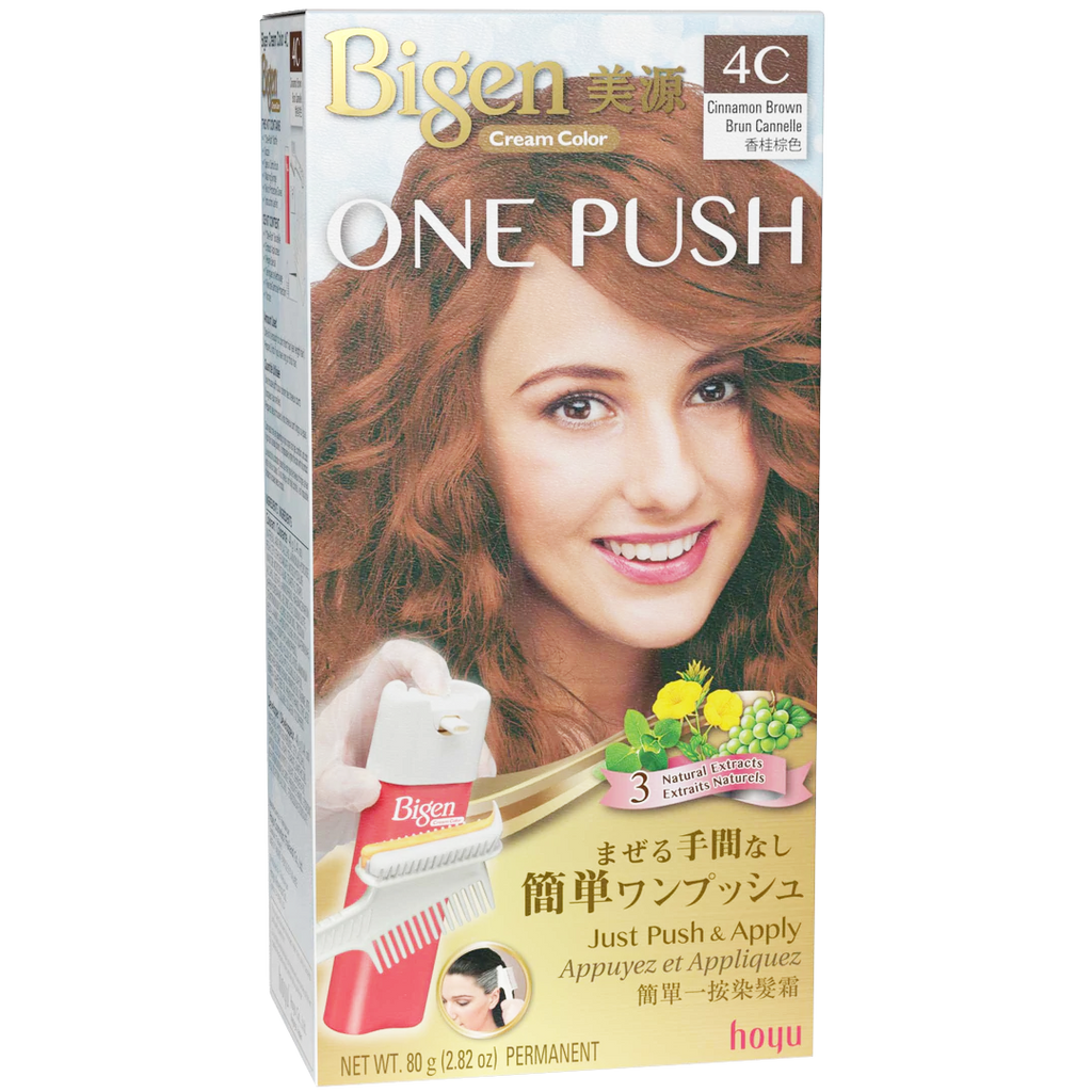 HOYU -Hoyu Bigen Cream Color ONE PUSH Hair Dye | #4C Cinnamon Brown - Hair Dye - Everyday eMall