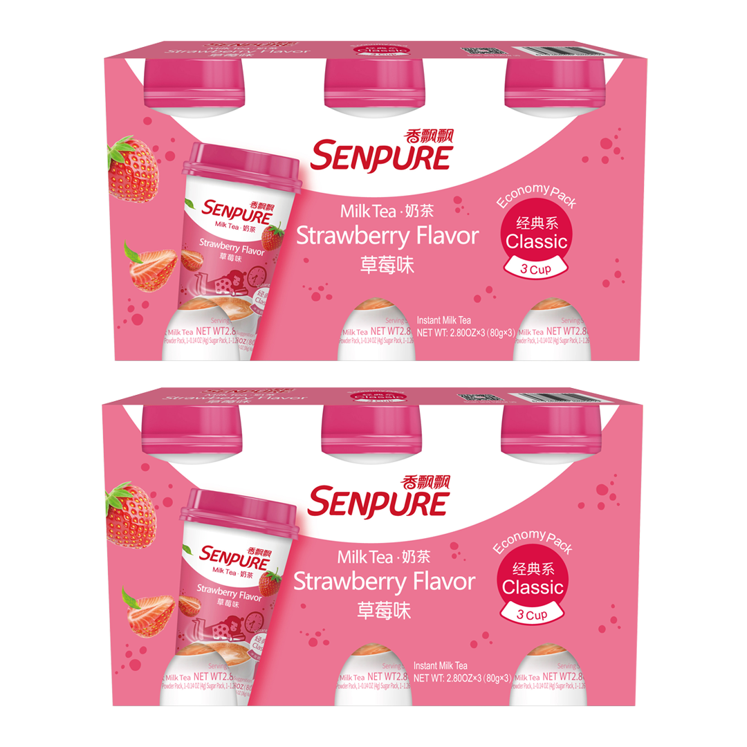 SENPURE Classic Milk Tea With Coconut Jelly (Pack of 6) Strawberry Everyday eMall