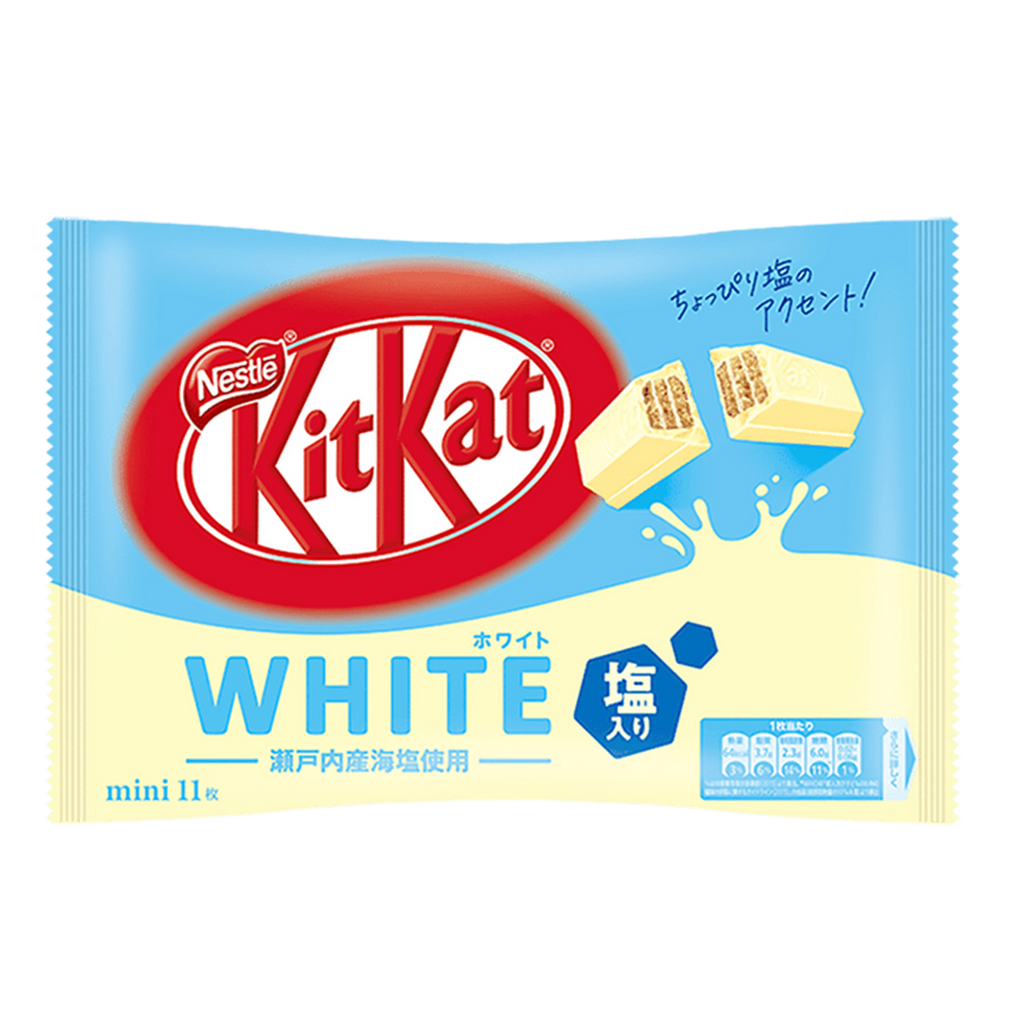 Nestlé -Kit-Kats Mini Chocolate Bar Japanese Edition, 11 pcs | White Sea Salt - Everyday Snacks - Everyday eMall