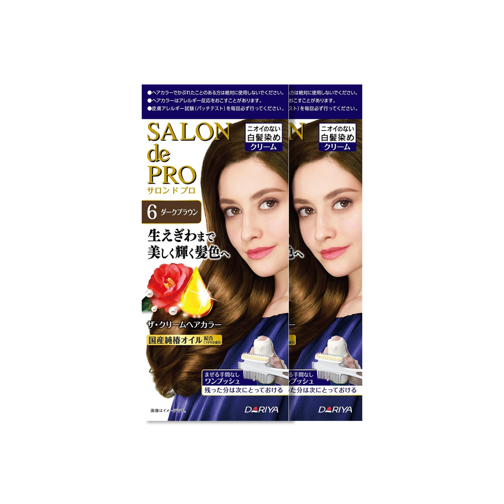 Dariya -Dariya Salo De Pro Hair Color Non Smell  | #6 Dark Brown - Hair Dye - Everyday eMall