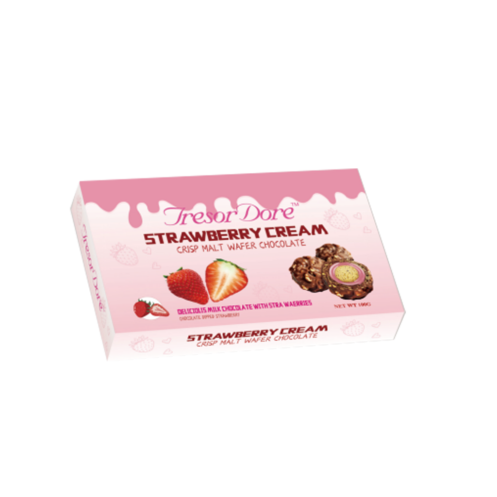 Tresor Dore -Tresor Dore | Strawberry Cream Crisp Malt Wafer Chocolate | 3.53oz - Everyday Snacks - Everyday eMall