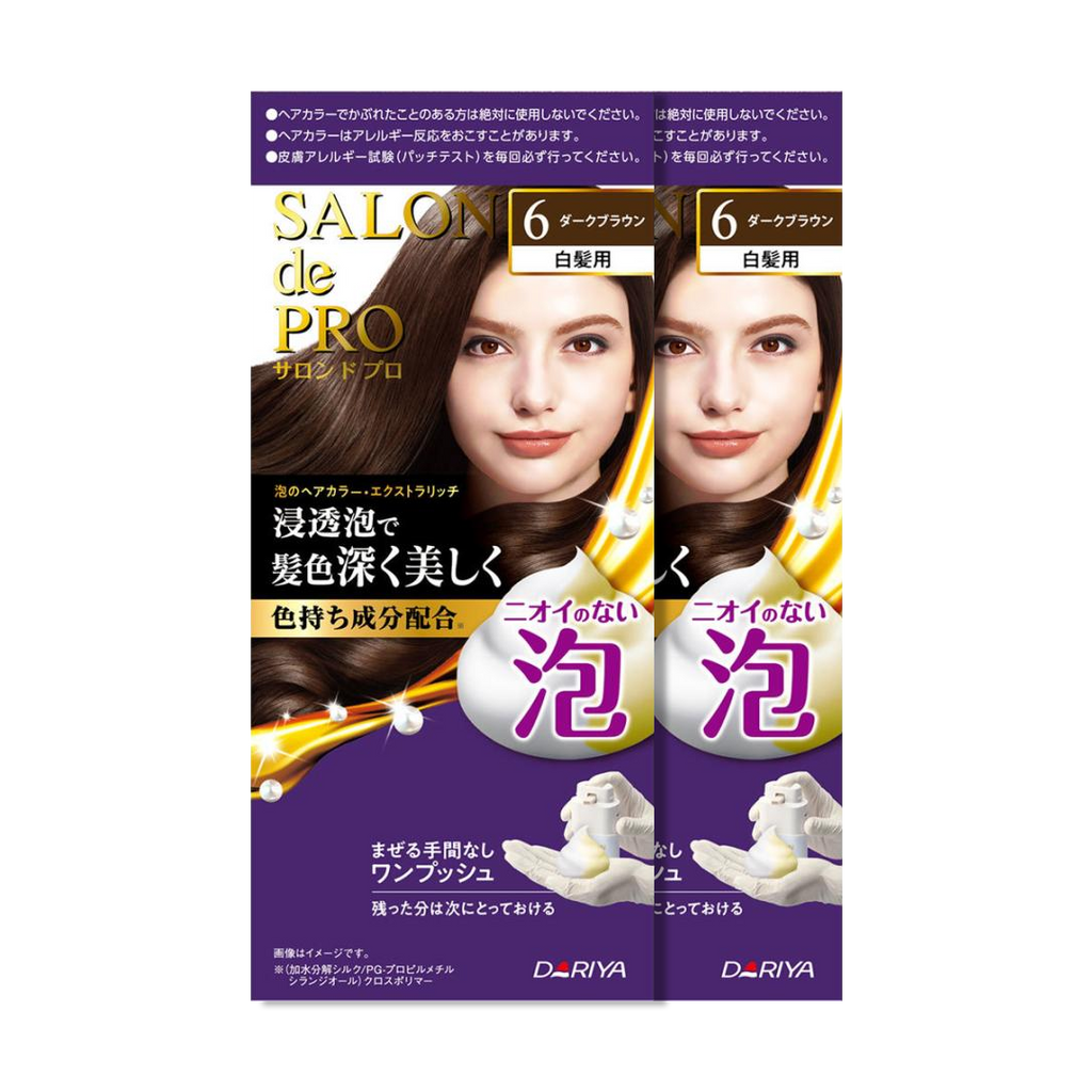 Dariya -Dariya Salo De Pro Foam Hair Color Extra Rich | #6 Dark Brown - Hair Dye - Everyday eMall