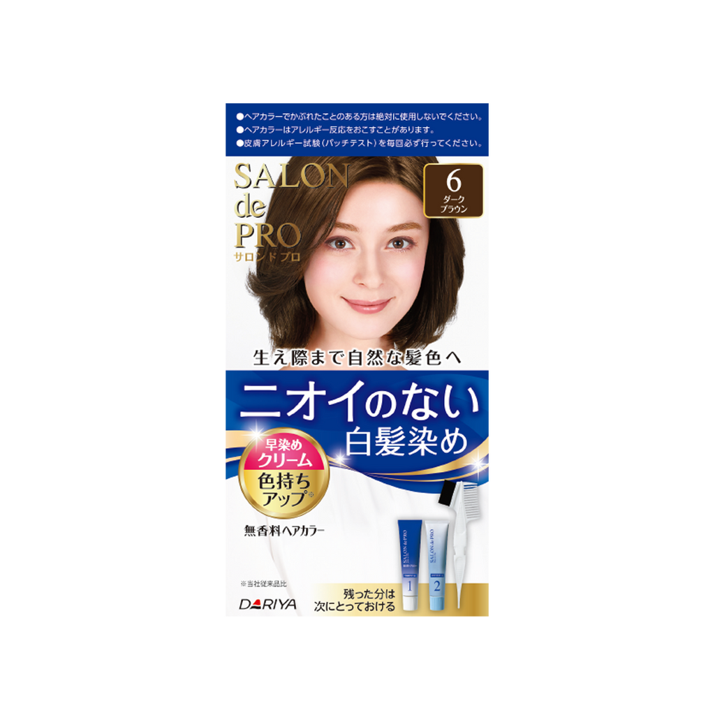 Dariya -Dariya Salo De Pro Hair Color Non Smell  | #6 Dark Brown - Hair Dye - Everyday eMall