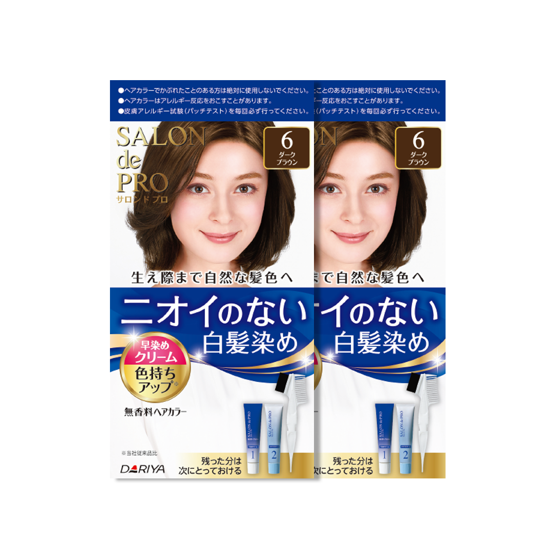 Dariya -Dariya Salo De Pro Hair Color Non Smell  | #6 Dark Brown - Hair Dye - Everyday eMall