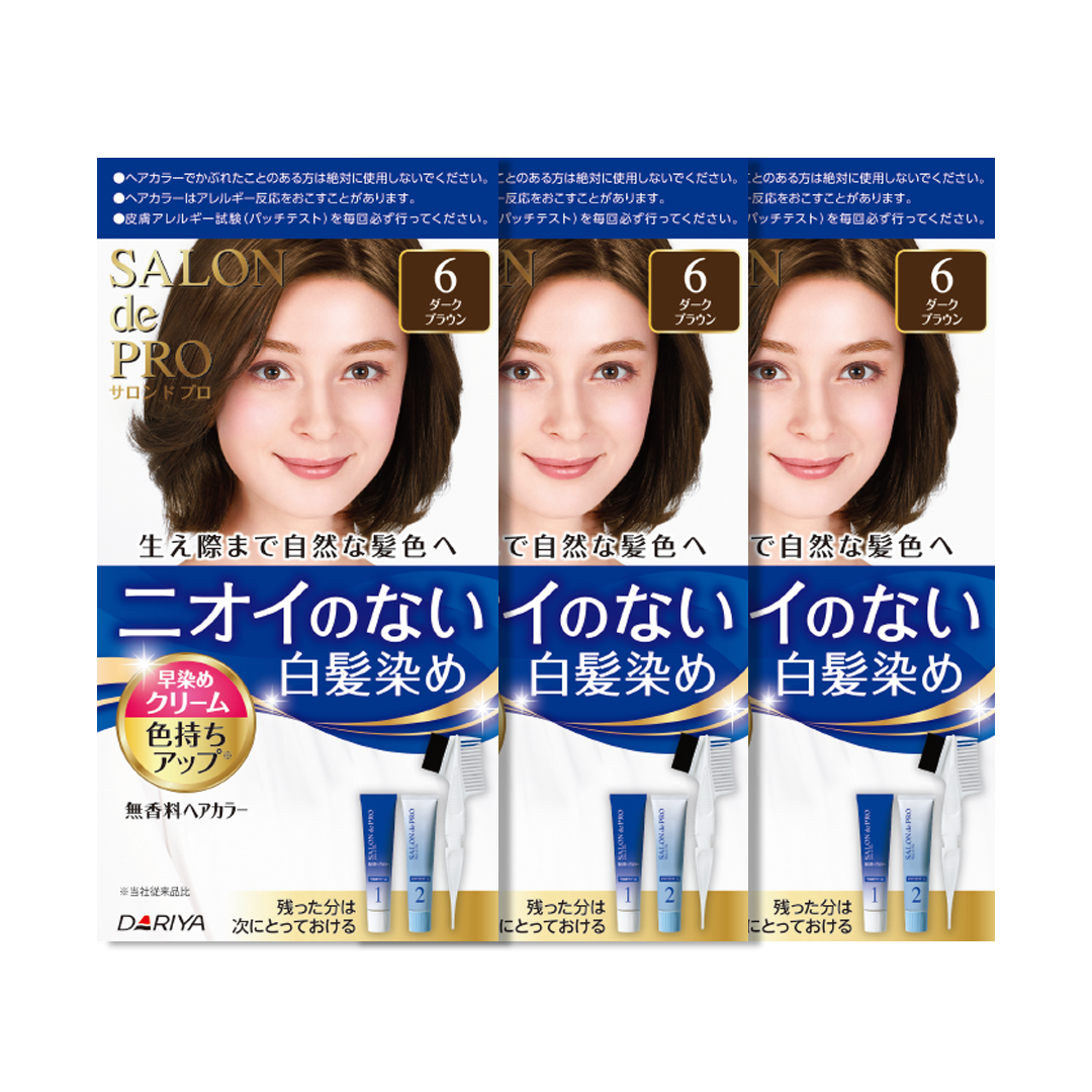 Dariya -Dariya Salo De Pro Hair Color Non Smell  | #6 Dark Brown - Hair Dye - Everyday eMall