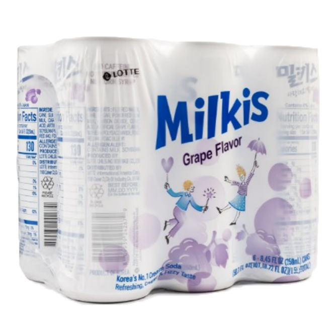 LOTTE -LOTTE Milkis Soda Drink | Multiple flavors(6 unit per pack) - Everyday Snacks - Everyday eMall
