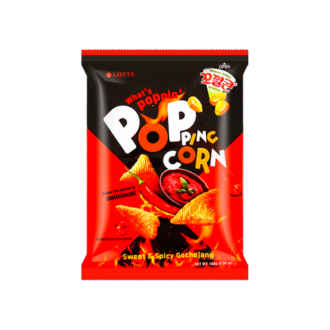 LOTTE Popping Corn | Sweet & Spicy Gochujang Chips | 144g