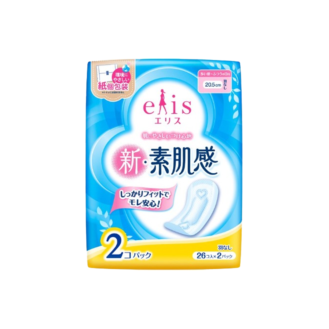 Unicharm -Ellis New Bare Skin Feel No wings 26 pcs | 20.5cm - Health & Beauty - Everyday eMall