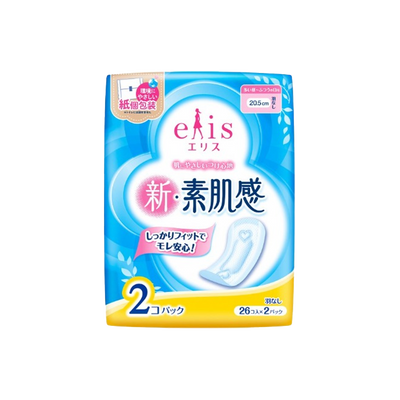 Unicharm -Ellis New Bare Skin Feel with wings 20 pcs | 20.5cm - Health & Beauty - Everyday eMall