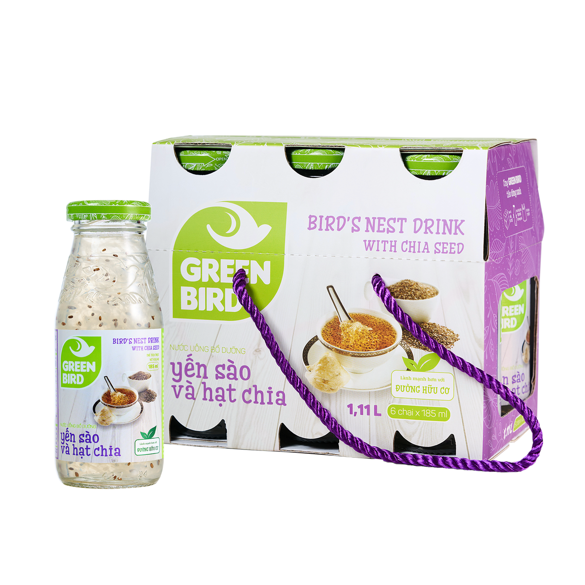 GREENBIRD -Multi-Flavor Bird's Nest Drink Sets, 185ml Per Bottle - - Everyday eMall