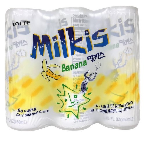 LOTTE -LOTTE Milkis Soda Drink | Banana Flavor (6 unit per pack) - Beverage - Everyday eMall