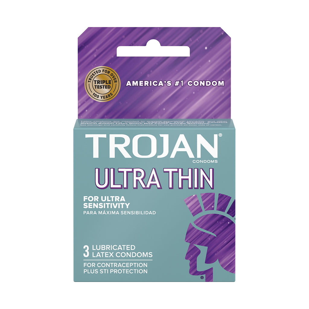 TROJAN -TROJAN Ultra Thin Lubricated Condom, 3 pcs / pack - Health & Beauty - Everyday eMall