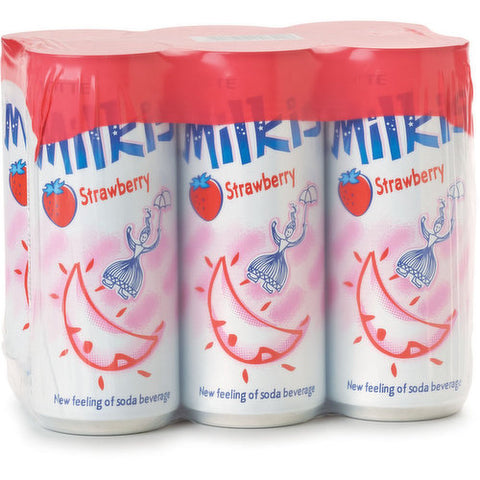 LOTTE Milkis Soda Drink | Strawberry Flavor (6 unit per pack)