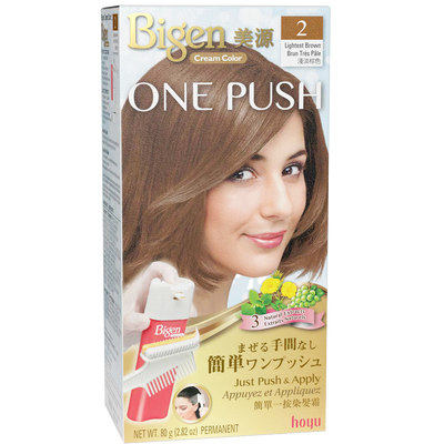 HOYU -Hoyu Bigen Cream Color ONE PUSH Hair Dye | #2 Lightest Brown - Hair Dye - Everyday eMall