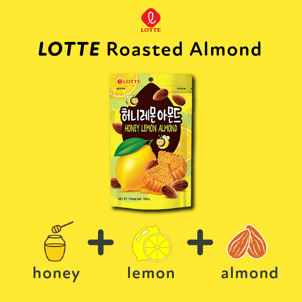 LOTTE -LOTTE Roasted Almond Snacks, Crunchy & Flavorful | Honey Lemon Almond - Everyday Snacks - Everyday eMall