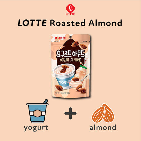 LOTTE Roasted Almond Snacks, Crunchy & Flavorful | Yogurt Almond
