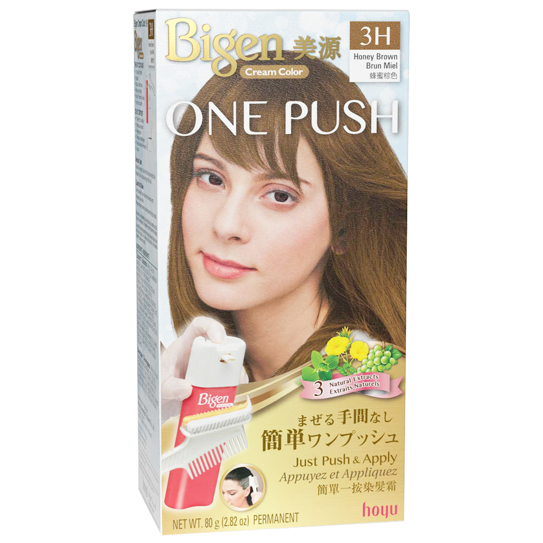 HOYU -Hoyu Bigen Cream Color ONE PUSH Hair Dye | #3H Honey Brown - Hair Dye - Everyday eMall