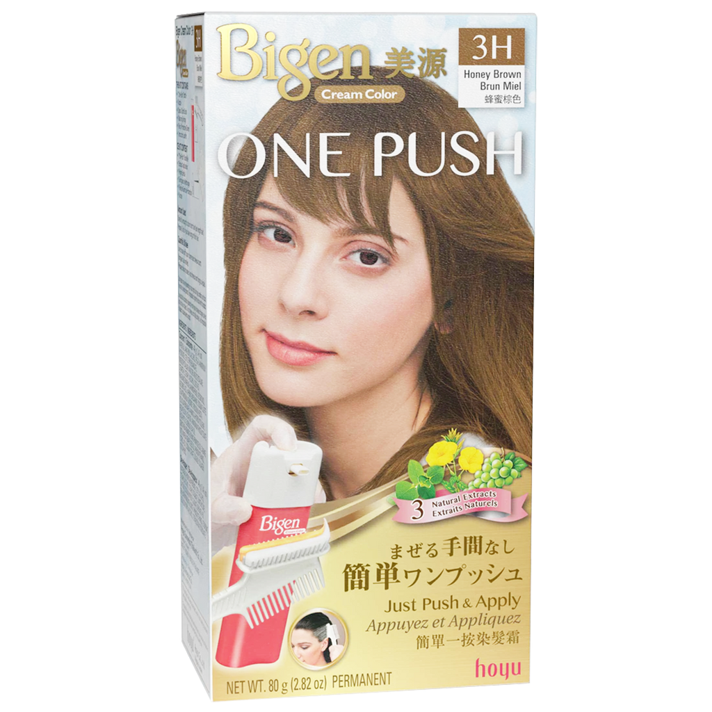 HOYU -Hoyu Bigen Cream Color ONE PUSH Hair Dye | #3H Honey Brown - Hair Dye - Everyday eMall