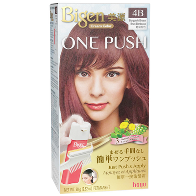 HOYU -Hoyu Bigen Cream Color ONE PUSH Hair Dye | #4B Burgundy Brown - Hair Dye - Everyday eMall