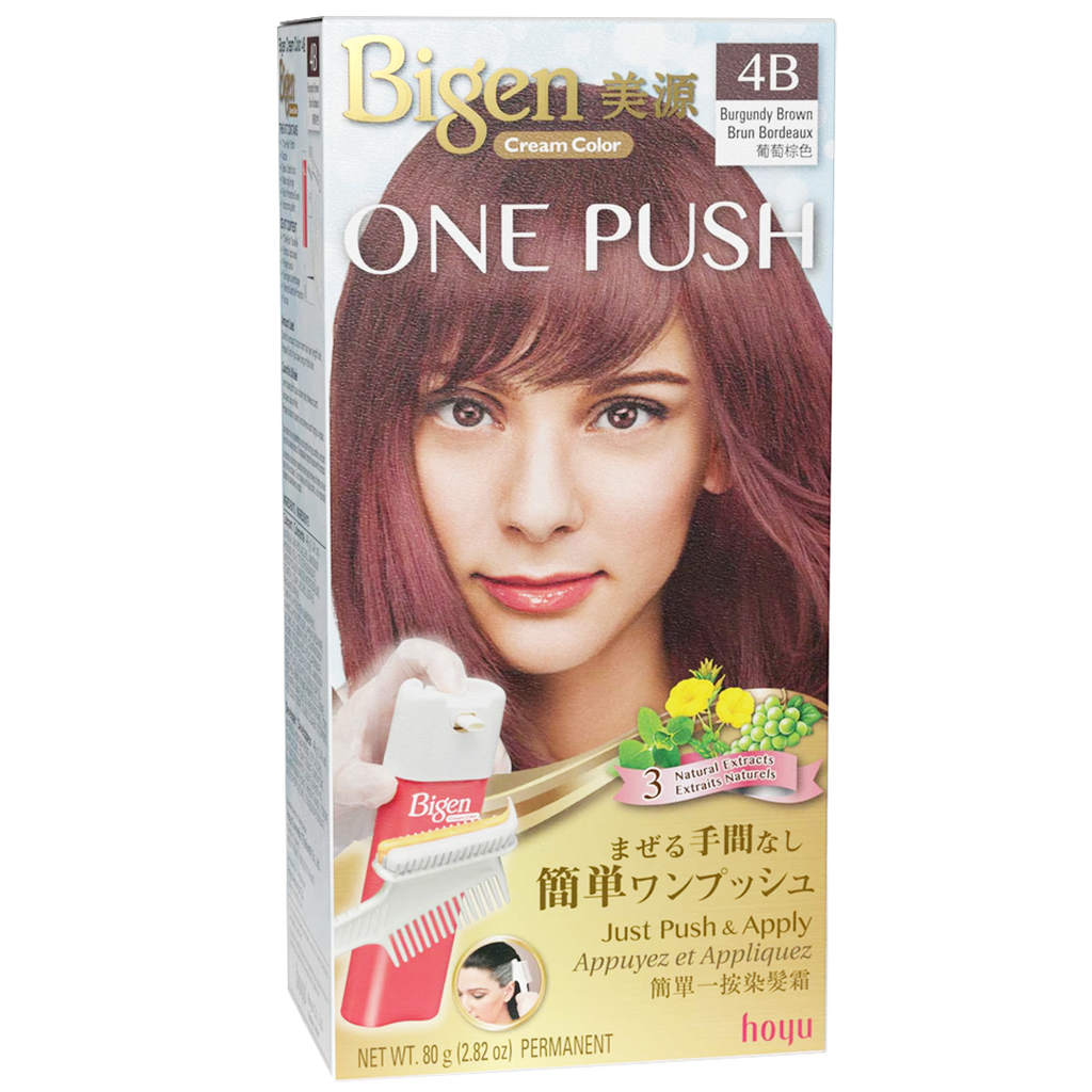 HOYU -Hoyu Bigen Cream Color ONE PUSH Hair Dye | #4B Burgundy Brown - Hair Dye - Everyday eMall