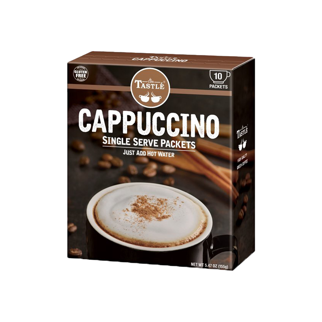 Café Tastlé -Café Tastlé Single Serve Coffee | Cappuccino (10 Count, 5.47 oz / 155 g) - Beverage - Everyday eMall