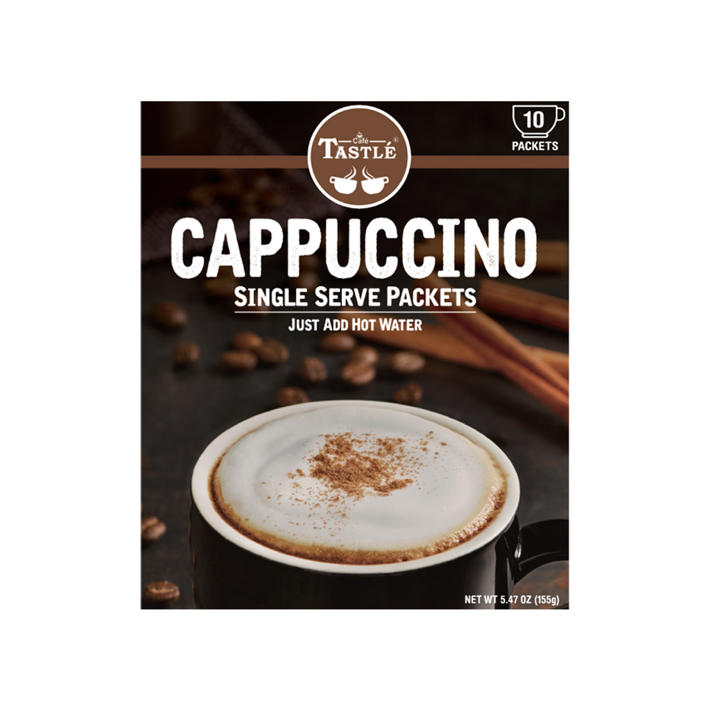 Café Tastlé -Café Tastlé Single Serve Coffee | Cappuccino (10 Count, 5.47 oz / 155 g) - Beverage - Everyday eMall