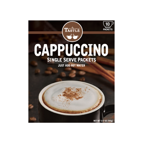 Café Tastlé Single Serve Coffee | Cappuccino (10 Count, 5.47 oz / 155 g)