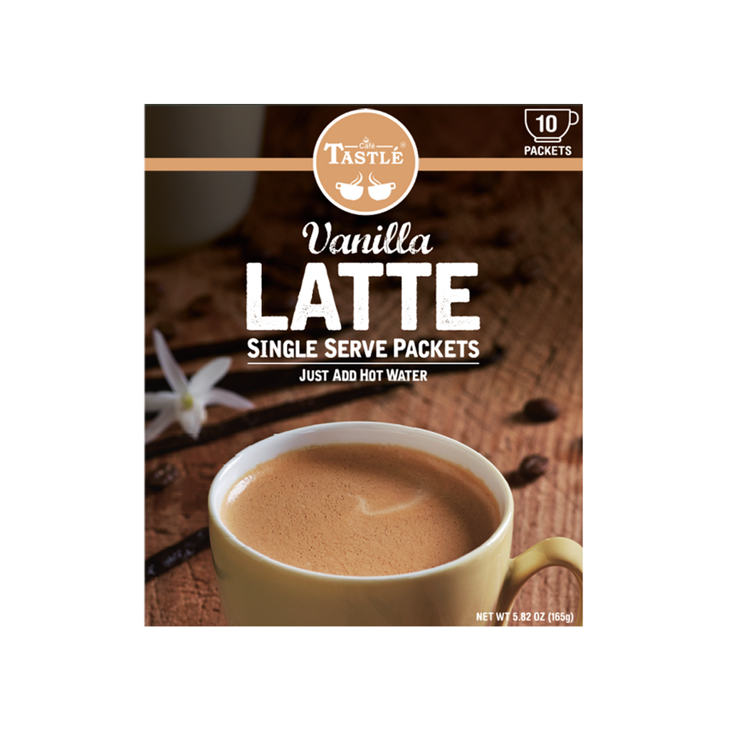 Café Tastlé -Café Tastlé Single Serve Coffee | Vanilla Latte (10 Count, 5.82 oz / 165 g) - Beverage - Everyday eMall
