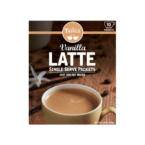 Café Tastlé Single Serve Coffee | Vanilla Latte (10 Count, 5.82 oz / 165 g)