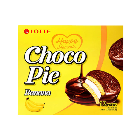 LOTTE Choco Pie | Banana Flavor | 12 Packs