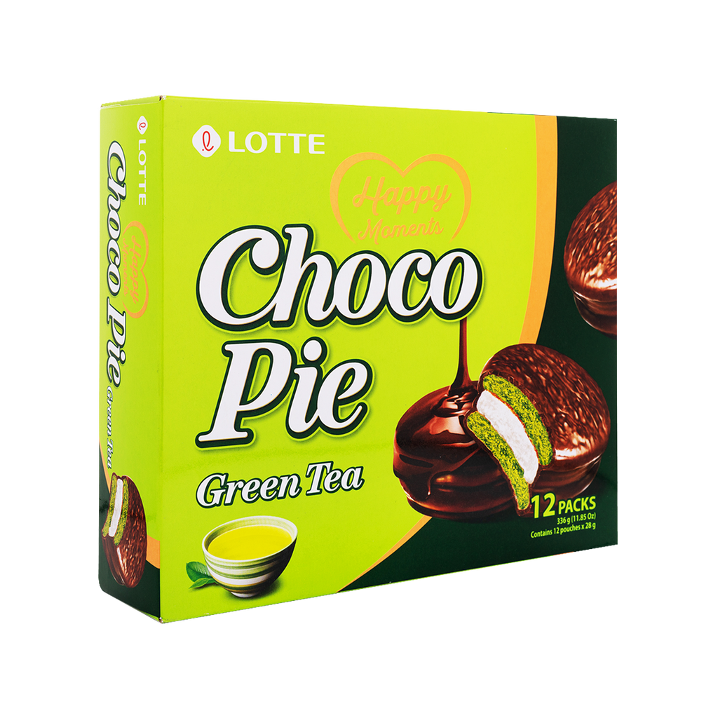 LOTTE -LOTTE Choco Pie | Green Tea Flavor | 12 Packs - Everyday Snacks - Everyday eMall
