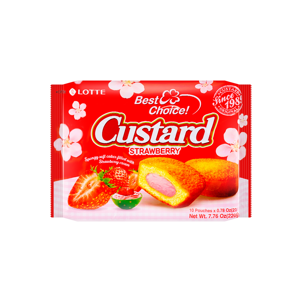 LOTTE -LOTTE Custard Strawberry Pie | 10pcs - Everyday Snacks - Everyday eMall