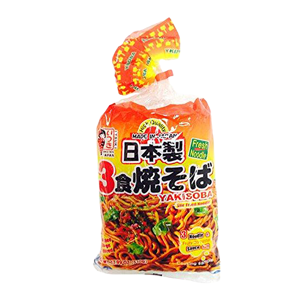 Itsuki -Pre-Cooked Yakisoba Japanese Noodle Kit (3 servings) - Food - Everyday eMall