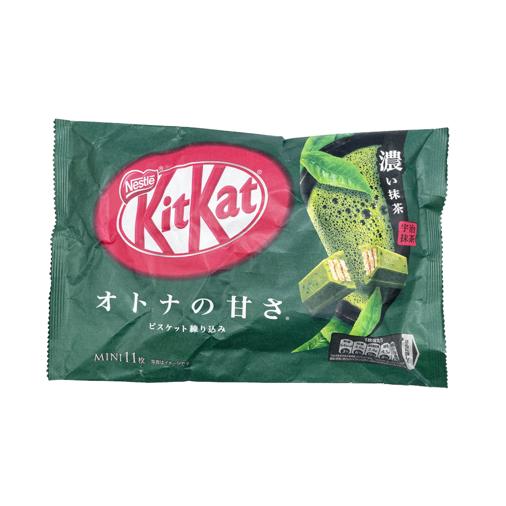 Nestlé -Kit-Kats Mini Chocolate Bar Japanese Edition, 15% Sugar Reduced, 11 pcs | Strong Matcha - Everyday Snacks - Everyday eMall