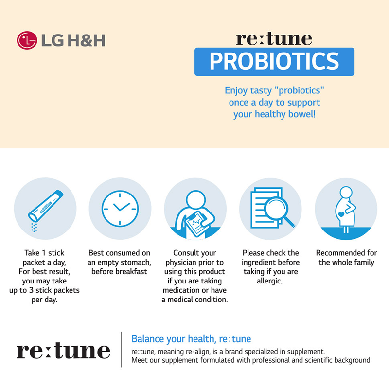 LG -LG re:tune Probiotics Blue Dietary Supplement - Health & Beauty - Everyday eMall