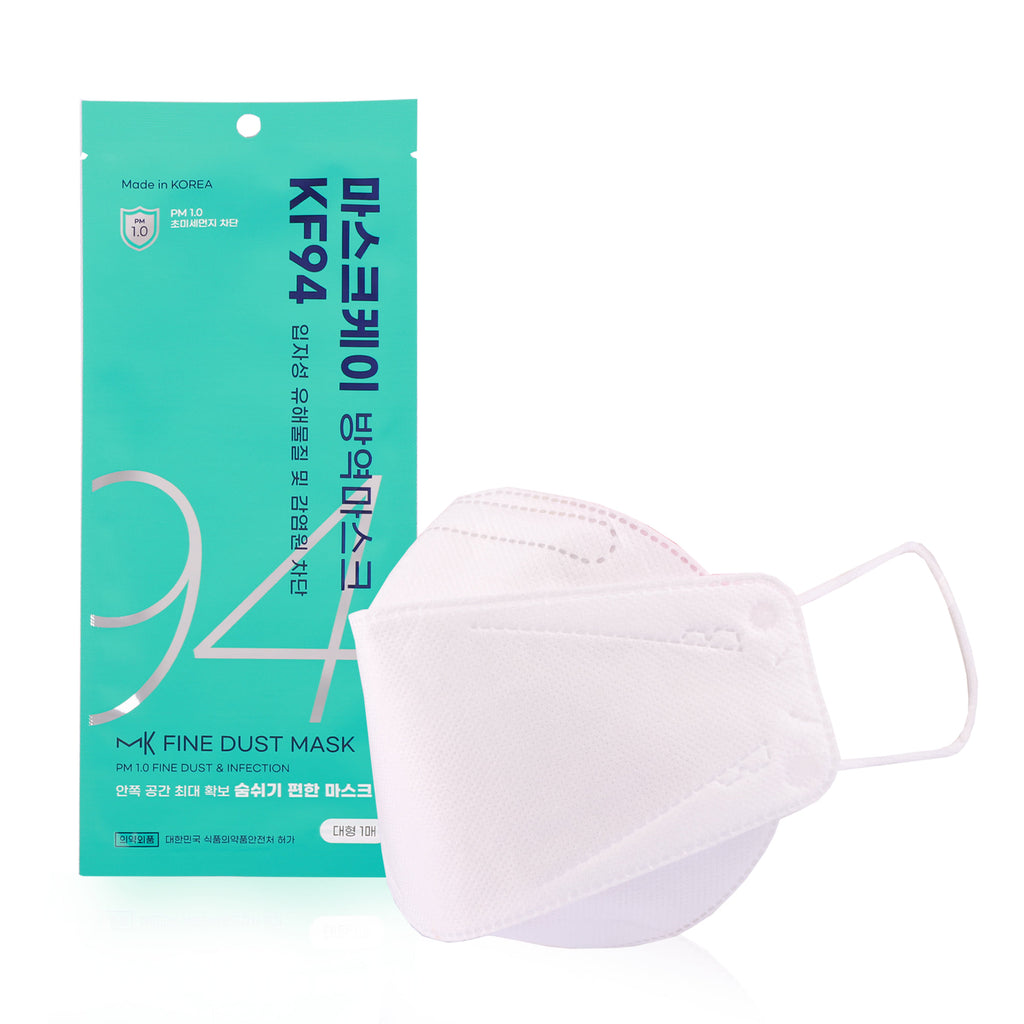 Su Natural -Su Natural MK Fine Dust KF94 Mask, Made in Korea | White, Large - Face Mask - Everyday eMall