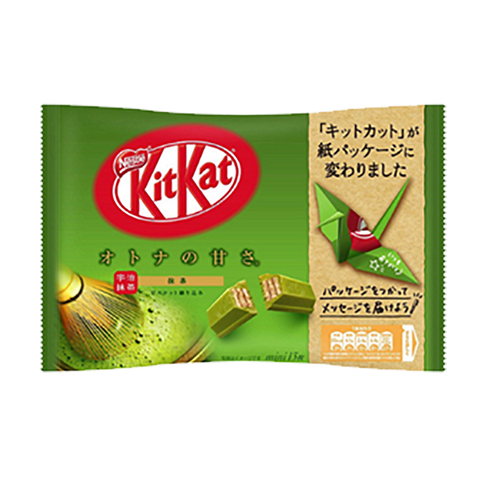 Kit-Kats Mini Chocolate Bar Japanese Edition, 15% Sugar Reduced, 13 pcs | Matcha