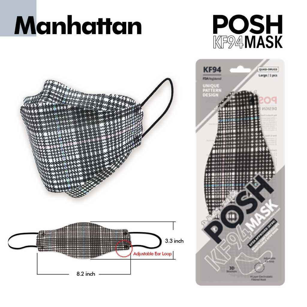 POSH -POSH Fashion KF94 Mask For Adults <br><b><i>City Edition</i></b> | Made in Korea - Face Mask - Everyday eMall
