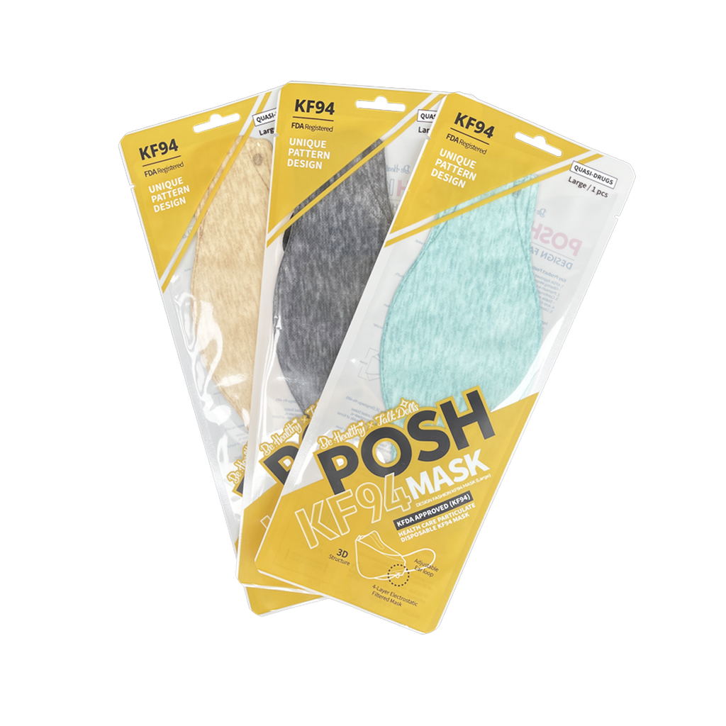 POSH -POSH Fashion KF94 Mask For Adults <br><b><i>Melange Color Edition</b></i> | Made in Korea - Face Mask - Everyday eMall