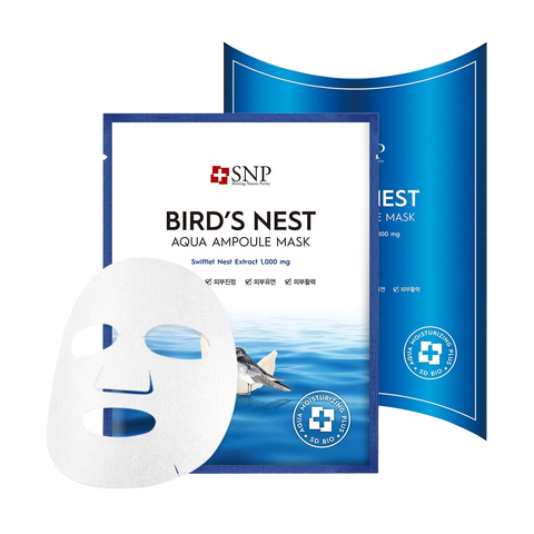 SNP Bird's Nest Aqua Ampoule Mask | 10pcs