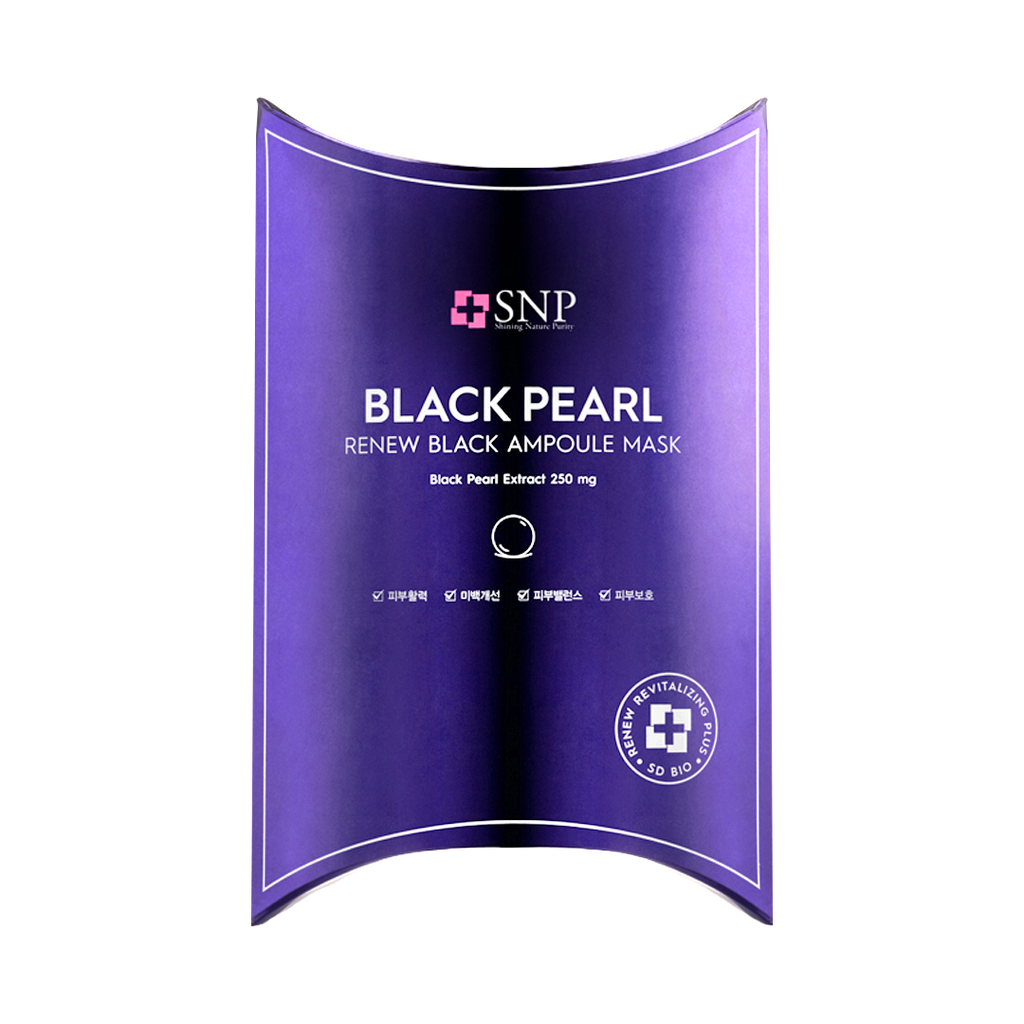 SNP -SNP Black Pearl Renew Black Ampoule Mask | 10pcs - Skin Care Masks & Peels - Everyday eMall