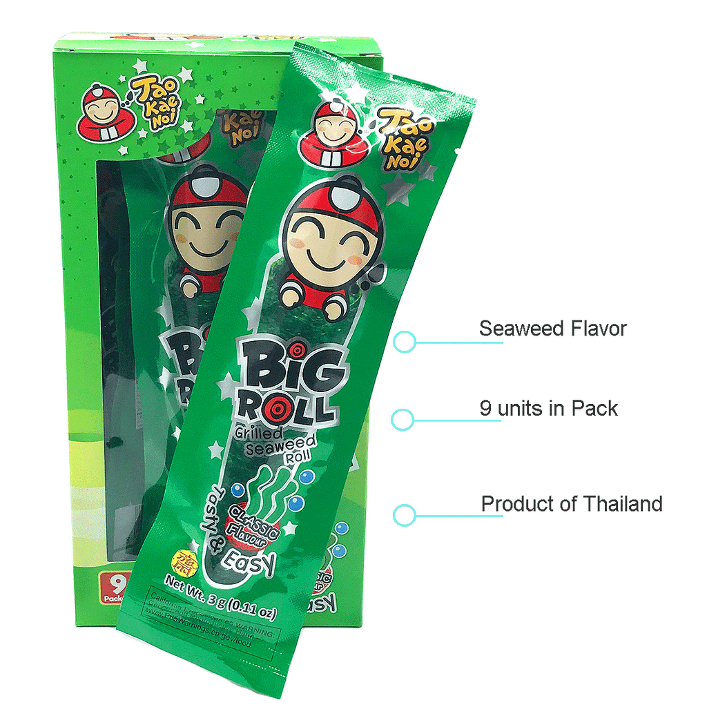 TAO KAE NOI -TAO KAE NOI Big Roll Grilled Seaweed Roll | 9pcs - Everyday Snacks - Everyday eMall