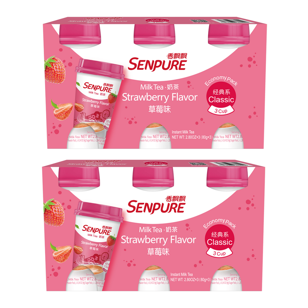 Senpure -SENPURE Classic Milk Tea With Coconut Jelly (Pack of 6) | Strawberry - Beverage - Everyday eMall