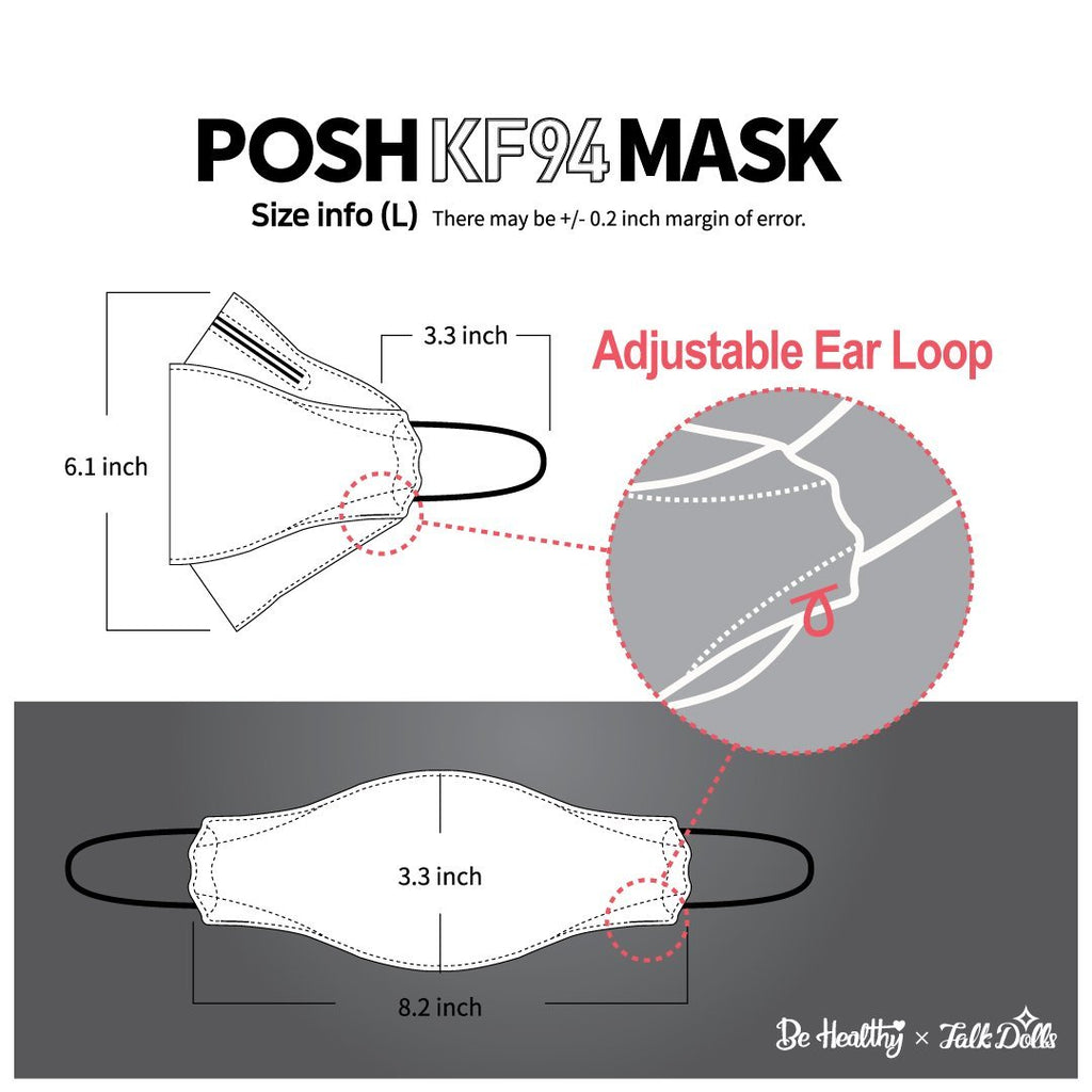 POSH -POSH Fashion KF94 Mask For Adults <br><b><i>City Edition</i></b> | Made in Korea - Face Mask - Everyday eMall