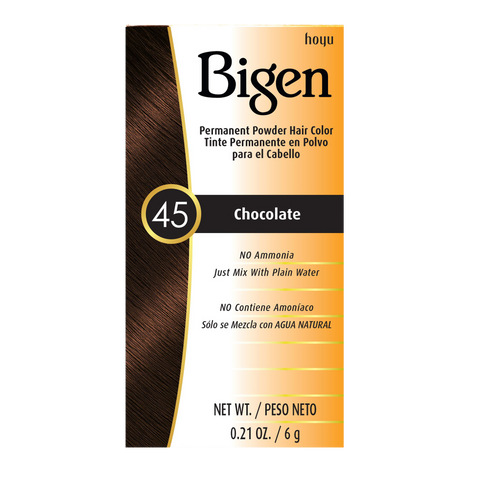 Hoyu Bigen 永久粉末染发剂 | #45 巧克力色
