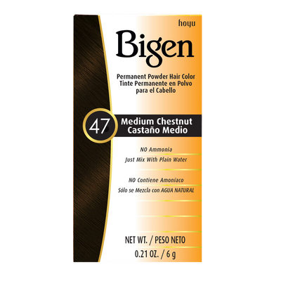 HOYU -Hoyu Bigen Permanent Powder Hair Color | #47 Medium Chestnut - Hair Dye - Everyday eMall