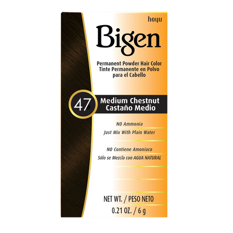 Hoyu Bigen Permanent Powder Hair Color | #47 Medium Chestnut