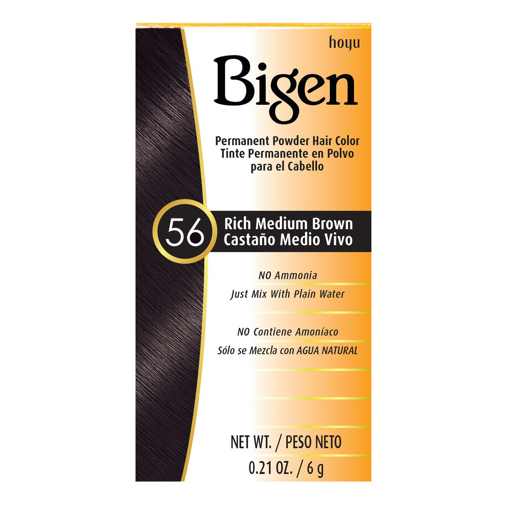 HOYU -Hoyu Bigen Permanent Powder Hair Color | #56 Rich Medium Brown - Hair Dye - Everyday eMall