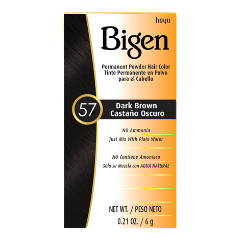 Hoyu Bigen Permanent Powder Hair Color | #57 Dark Brown